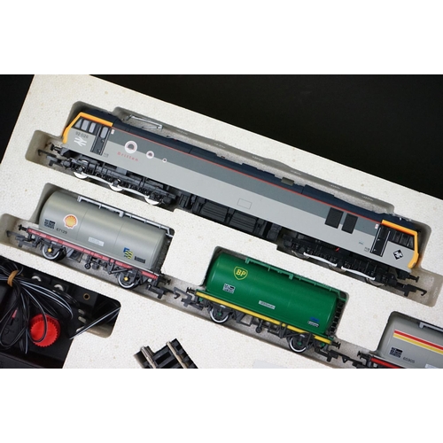 163 - Boxed Hornby OO gauge R1002 Twin Train Freight train set, complete