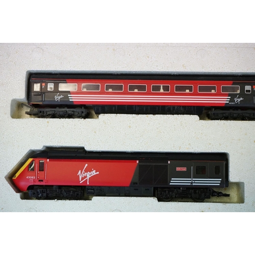 164 - Two boxed Hornby OO gauge electric train sets to include R1004 The Duchess and R1011 Virgin Trains 1... 