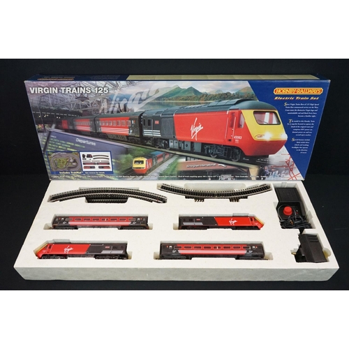 164 - Two boxed Hornby OO gauge electric train sets to include R1004 The Duchess and R1011 Virgin Trains 1... 