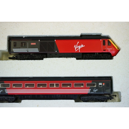 164 - Two boxed Hornby OO gauge electric train sets to include R1004 The Duchess and R1011 Virgin Trains 1... 