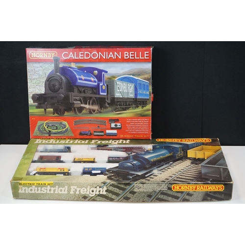 165 - Two boxed Hornby OO gauge train sets to include R1151 Caledonian Belle and R672 Industrial Freight, ... 