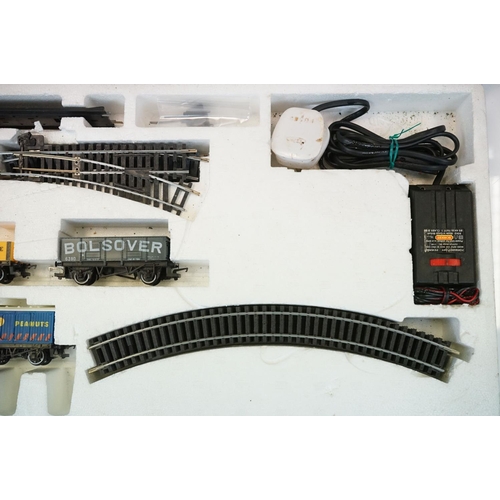 165 - Two boxed Hornby OO gauge train sets to include R1151 Caledonian Belle and R672 Industrial Freight, ... 