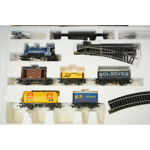 165 - Two boxed Hornby OO gauge train sets to include R1151 Caledonian Belle and R672 Industrial Freight, ... 