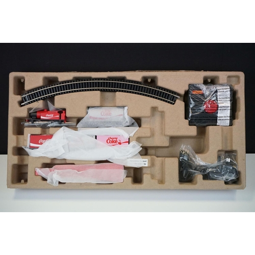 166 - Boxed Hornby OO gauge R1276 Summertime Coca Cola train set, appearing complete / very near, with out... 