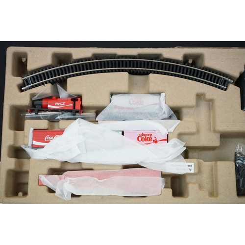 166 - Boxed Hornby OO gauge R1276 Summertime Coca Cola train set, appearing complete / very near, with out... 