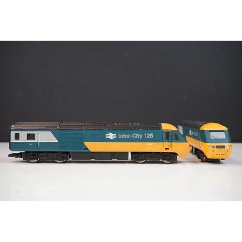 168 - Nine OO gauge locomotives and cars to include 6 x Hornby InterCity 125 examples, a Lima W51342, Main... 