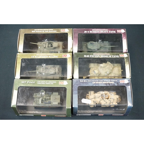 1054 - 11 Boxed / cased 1/72 HM Hobby Master military diecast models to include M48 Patton Medium Tank, Sd ... 