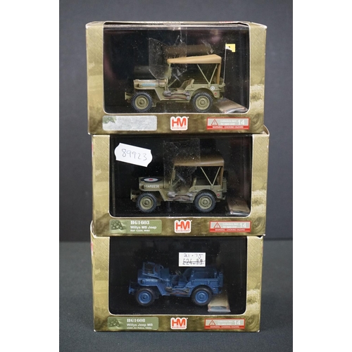 1054 - 11 Boxed / cased 1/72 HM Hobby Master military diecast models to include M48 Patton Medium Tank, Sd ... 