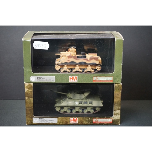 1054 - 11 Boxed / cased 1/72 HM Hobby Master military diecast models to include M48 Patton Medium Tank, Sd ... 