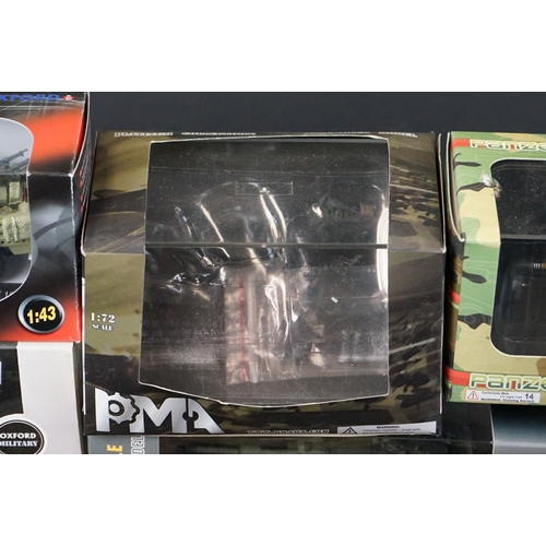 1057 - 15 Boxed & cased military models to include Blitz 72, Zvezda, Oxford Military, PMA, Easy Model Groun... 