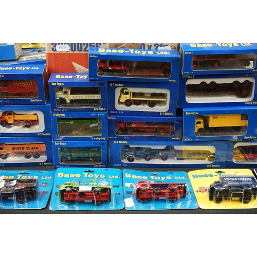 1058 - Around 120 boxed & carded 1:76 B-T Models Base Toys Ltd diecast models (diecast ex, boxes gd overall... 