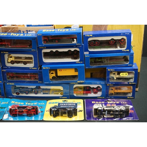 1058 - Around 120 boxed & carded 1:76 B-T Models Base Toys Ltd diecast models (diecast ex, boxes gd overall... 