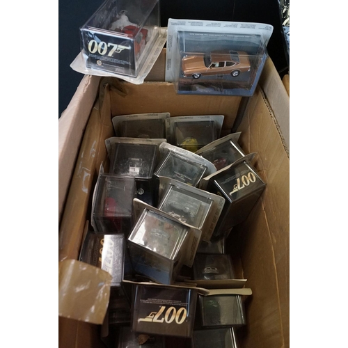 1060 - Collection of around 120 boxed The James Bond 007 Car Collection diecast models with some magazines,... 