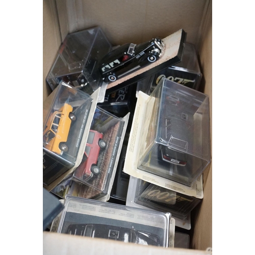 1060 - Collection of around 120 boxed The James Bond 007 Car Collection diecast models with some magazines,... 