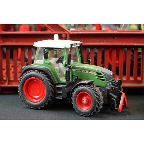 1062 - 20 Diecast model tractors mainly featuring Siku examples, plus Universal Hobbies etc