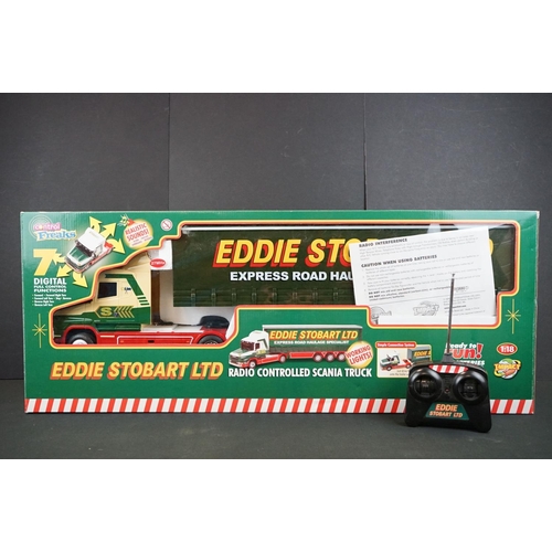 1068 - Three boxed Eddie Stobart models to include 1/18 Impact International Radio Controlled Scania Truck,... 