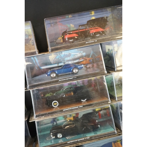 1073 - 30 Boxed/cased Batman Automobilia Collection diecast models by Eaglemoss, vg