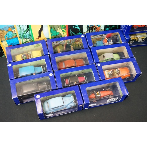 1075 - 19 Boxed / cased Moulinsart Tin Tin diecast models to include in Tibet, The Blue Lotus etc, vg plus ... 