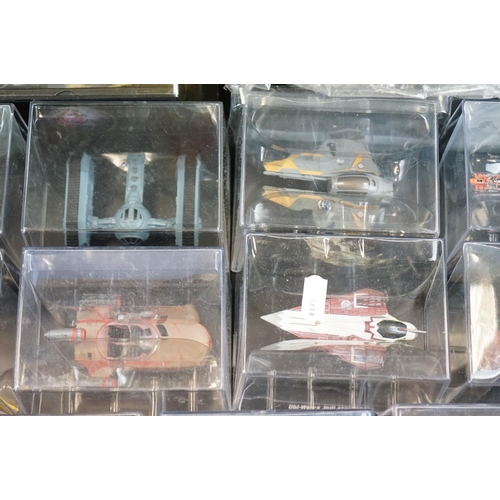 1078 - Star Wars - 50 cased diecast DeAgostini The Official Starships & Vehicles Collection, vg