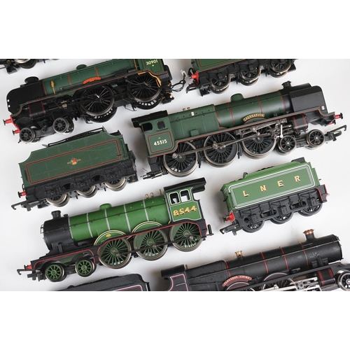 131 - Nine Hornby OO gauge locomotives to include Winchester, Duke of Sutherland, County of Cornwall, Llan... 