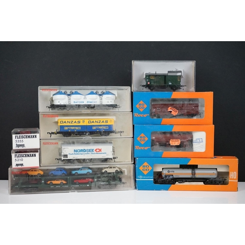 140 - 10 boxed / cased HO gauge items of rolling stock to include 7 x Fleischmann (5480, 5343, 5285, 5355,... 