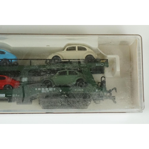 140 - 10 boxed / cased HO gauge items of rolling stock to include 7 x Fleischmann (5480, 5343, 5285, 5355,... 