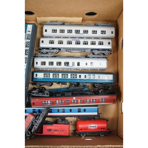 142 - Around 35 OO gauge items of rolling stock, mainly Hornby examples to include cranes, coaches, trucks... 