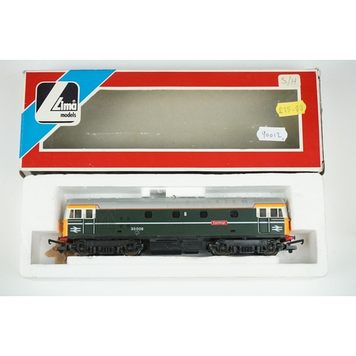 145 - Five boxed Lima OO gauge locomotives to include Railfreight 20215, 20088, Eastleigh 33008, ARC Villa... 