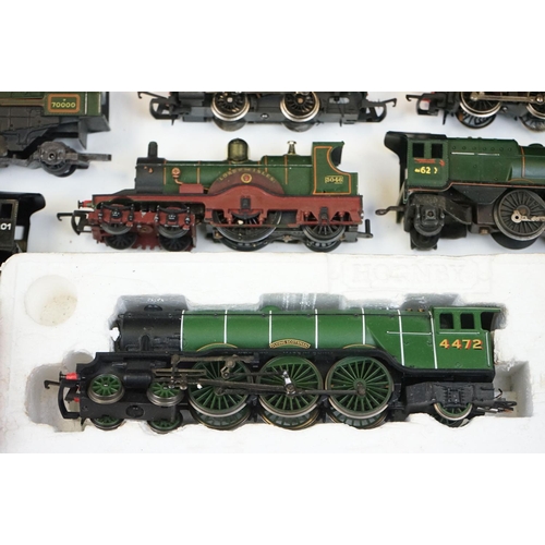 151 - 14 OO gauge locomotives to include Hornby Flying Scotsman in polystyrene packaging, Hornby Leviathan... 