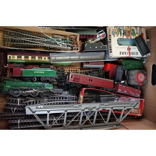 174 - Quantity of OO model railway accessories to include locomotives, trackside buildings, rolling stock,... 