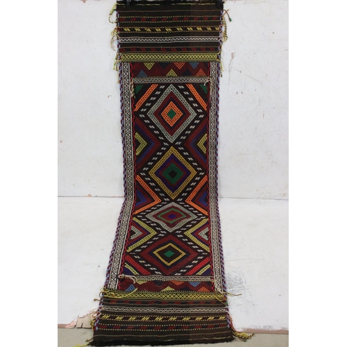 570 - Old Suzni Kilim Runner Rug, 242cm x 58cm