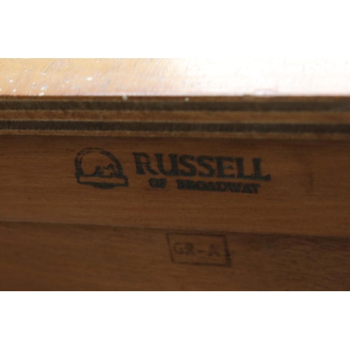 583 - Gordon Russell of Broadway, Mid century Walnut Chest of three long drawers, 91cm long x 85cm high