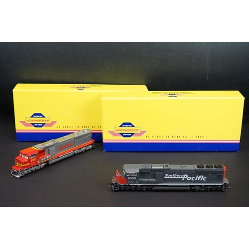 188 - Two boxed Genesis HO gauge locomotives to include G6146 SD751 BNSF #8277 and G6125 SD70M Southern Pa... 