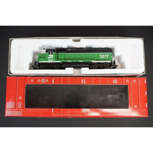 217 - Two boxed Atlas Model Railroad HO gauge Burlington Northern locomotives to include No 8621 C30-7 Roa... 