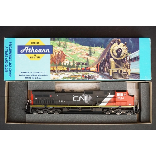 232 - Five boxed Athearn HO gauge locomotives to include s4761 Cotton Belt 9664, 3466 3466 U30C PWR MOPAC,... 