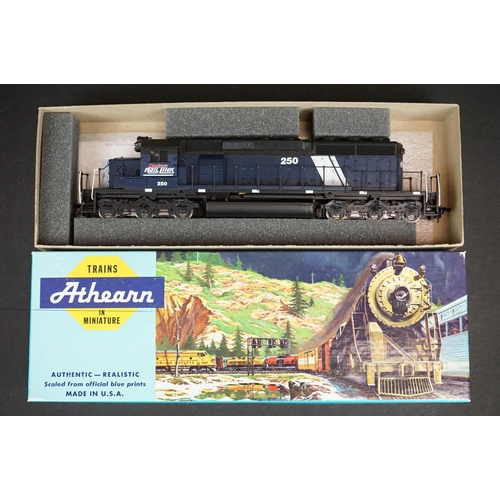 232 - Five boxed Athearn HO gauge locomotives to include s4761 Cotton Belt 9664, 3466 3466 U30C PWR MOPAC,... 