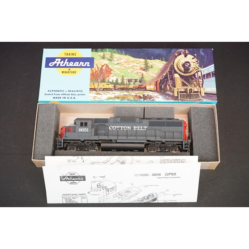 232 - Five boxed Athearn HO gauge locomotives to include s4761 Cotton Belt 9664, 3466 3466 U30C PWR MOPAC,... 