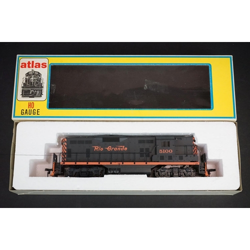 233 - Four boxed HO gauge locomotives to include 2 x Atlas (8209 Rio Grande Road #5112 & 8208 Rio Grande R... 