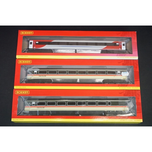 236 - 21 Boxed Hornby OO gauge items of rolling stock to include R4634A BR InterCity Mk3 Std open Coach, R... 