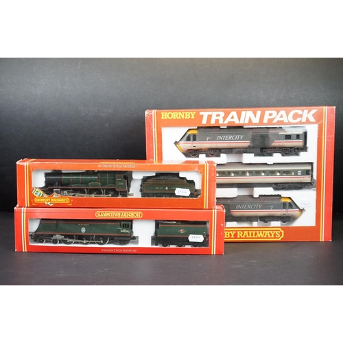 279 - Boxed Hornby OO gauge R397 BR Inter City 125 High Speed Train Pack plus 2 x boxed Hornby OO gauge lo... 