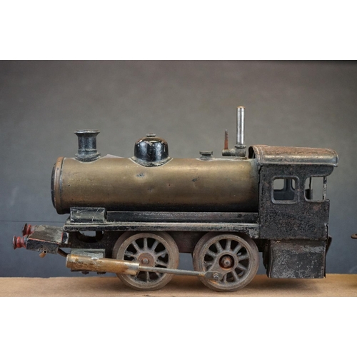 300 - Bing O gauge 0-4-0 locomotive with LNWR tender plus a quantity of track, showing play wear