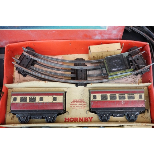 300A - Boxed Hornby O gauge Passenger Set No 31 containing 2 x locomotives, one with tender, 2 x coaches an... 