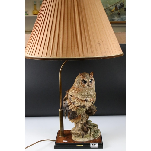 100 - Giuseppe Armani Lamp in the form of an Owl, model no. 842/S, limited edition no. 1565 with certifica... 