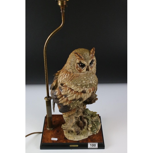 100 - Giuseppe Armani Lamp in the form of an Owl, model no. 842/S, limited edition no. 1565 with certifica... 