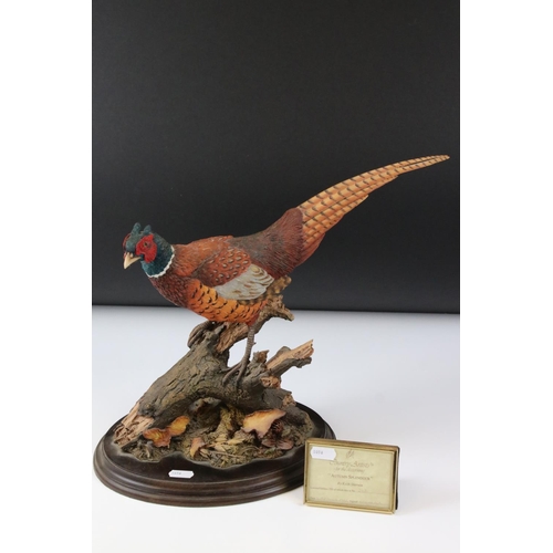 102 - Country Artist Model of a Pheasant titled  ' Autumn Splendour ' modelled by Keith Sherwin, limited e... 