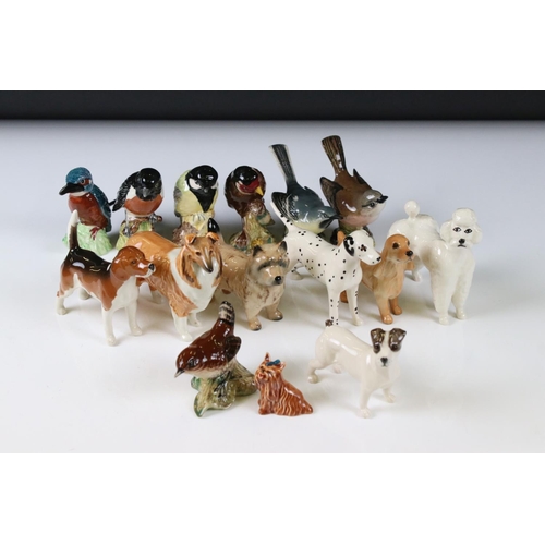 108 - Eight Small Beswick Dogs including Beagle 'Wendover Billy', Cairn Terrier, Cocker Spaniel, Collie, D... 