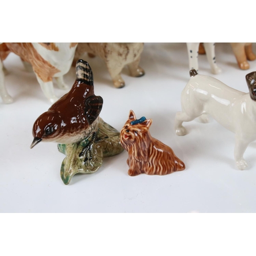 108 - Eight Small Beswick Dogs including Beagle 'Wendover Billy', Cairn Terrier, Cocker Spaniel, Collie, D... 