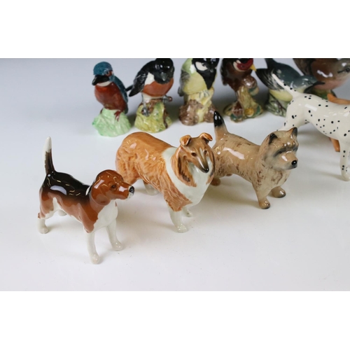 108 - Eight Small Beswick Dogs including Beagle 'Wendover Billy', Cairn Terrier, Cocker Spaniel, Collie, D... 