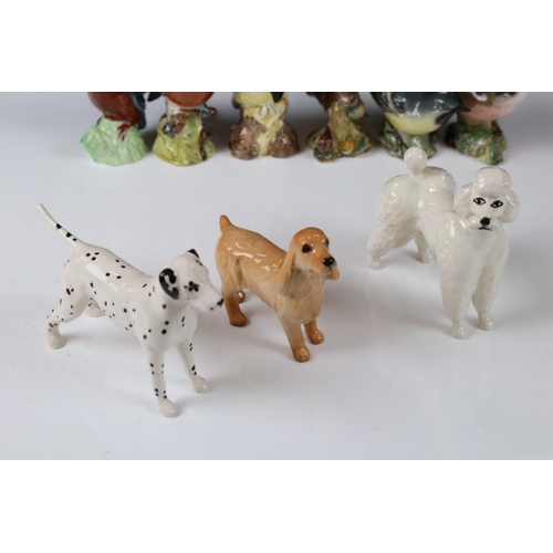 108 - Eight Small Beswick Dogs including Beagle 'Wendover Billy', Cairn Terrier, Cocker Spaniel, Collie, D... 