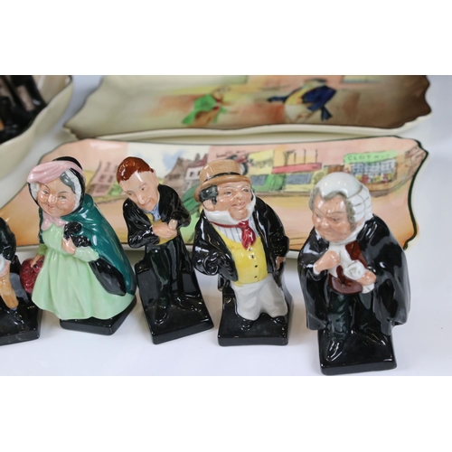 109 - Royal Doulton full set of Twenty Four Dickens Figures including Sairey Gamp, Sam Weller, Bumble, Sti... 